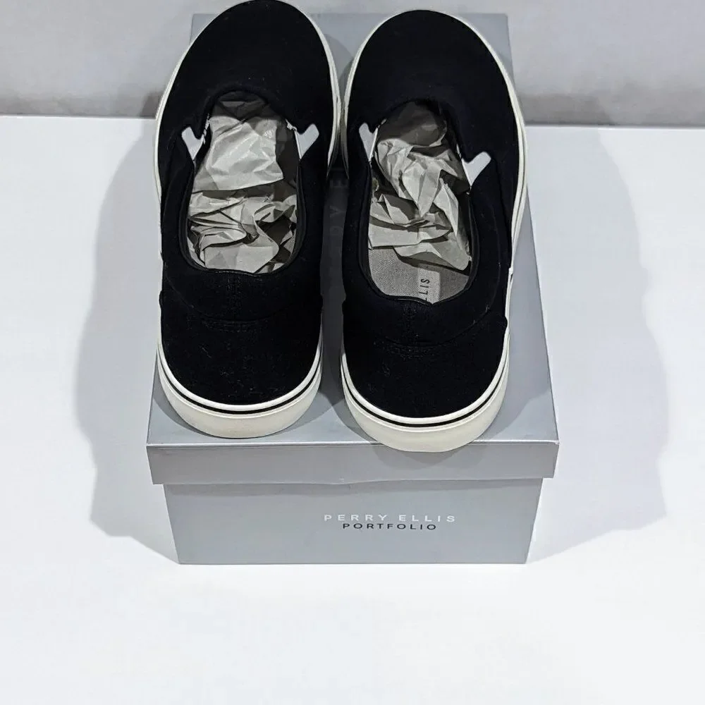 BNWT!!!!Perry Ellis CANVAS DECK SLIP ON SNEAKER - Picture 5 of 10